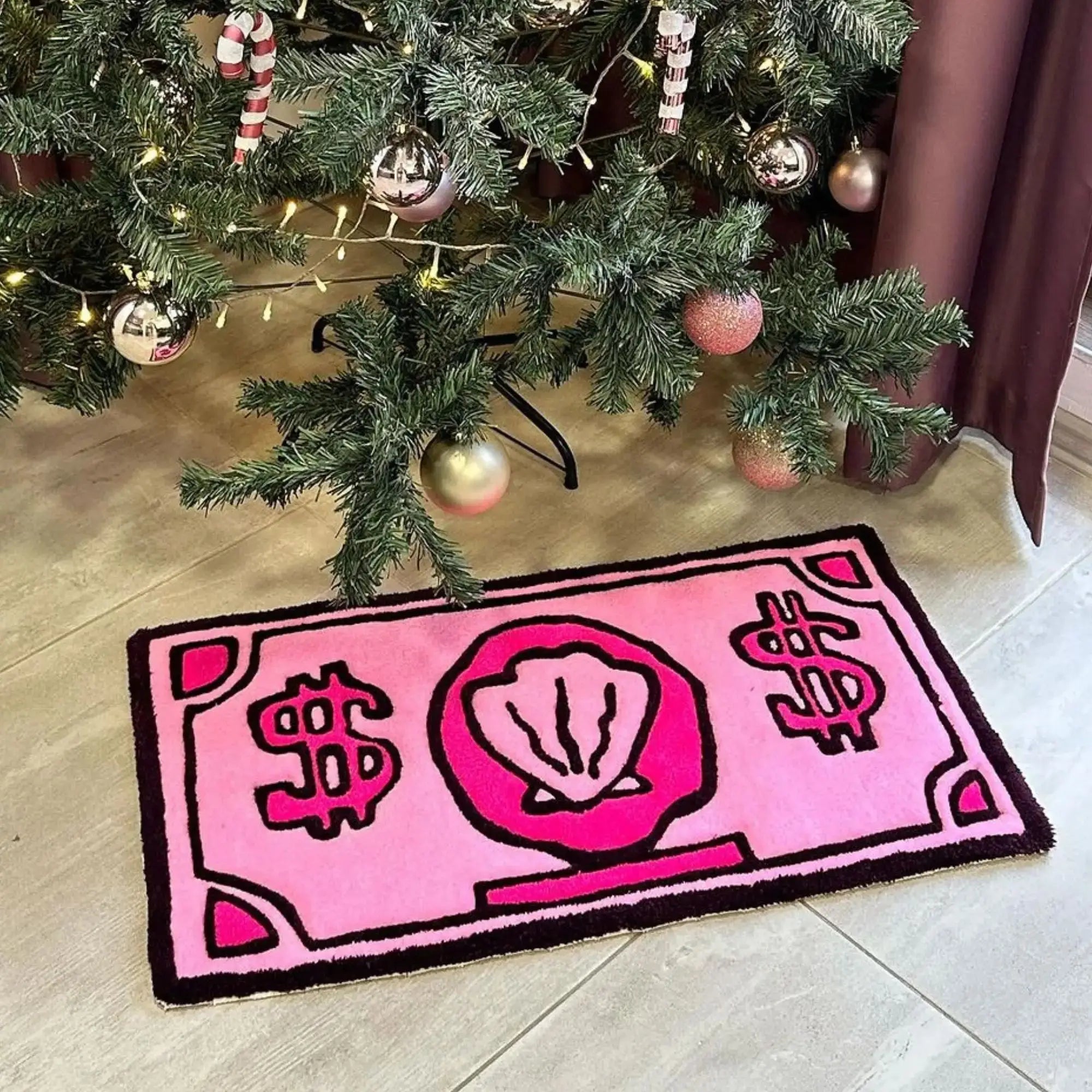 Pink Dollar Rug